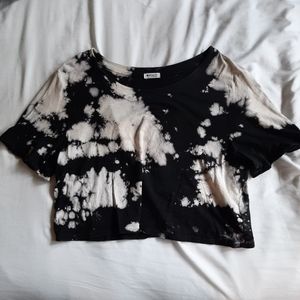 Acid wash crop top